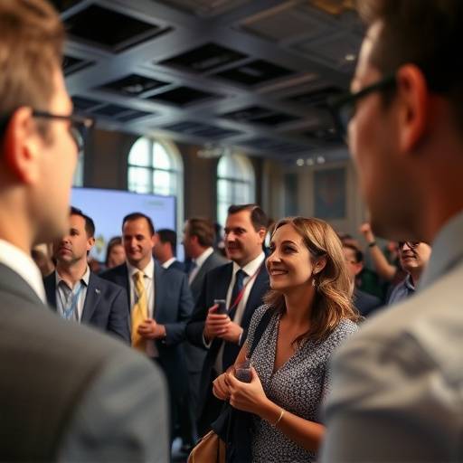 Fotógrafo profissional capturando um evento corporativo